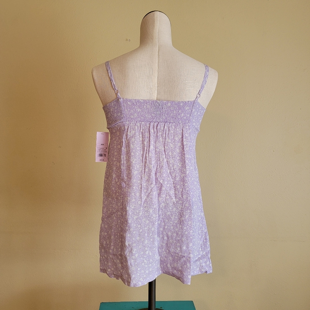 Wild Fable Lavender Floral Dress Rayon Pastel - Picture 6 of 11